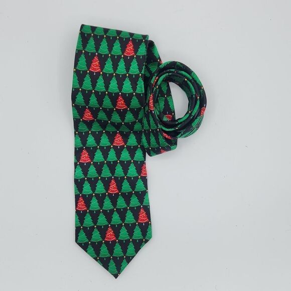 Holiday Silk Neck Tie Plays 3 Christmas tunes. - Picture 1 of 5